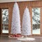 9FT/7.5FT White/Silver/Pink Pencil Tinsel Artificial Christmas Tree